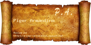 Piger Armandina névjegykártya